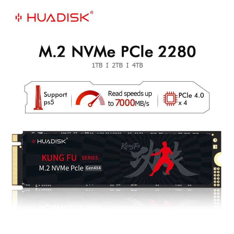 HUADISK NVMe M2 SSD PCIe 4.0  ָ Ʈ ϵ ̺, TLC M.2 2280 SSD, 1TB, 2TB, 4TB, DIY ӿ ǻ PS5 , 7000 MB/s